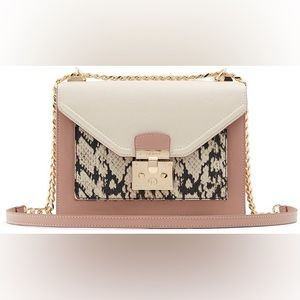 NWT Aldo Yukiya Bag dusty rose, cream, and snake print